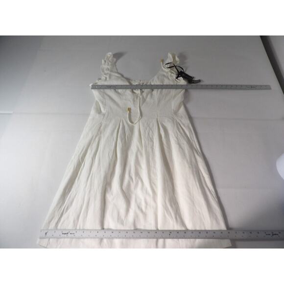INC International Concepts 14 Dress White A Line Cottage Core Lace Up NWT - Picture 9 of 15